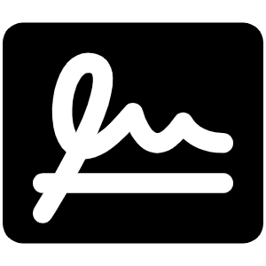 Signature Fill Icon from Phosphor Fill Set