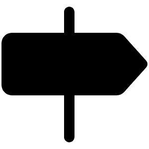 Signpost Fill Icon from Phosphor Fill Set