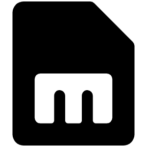 Sim Card Fill Icon from Phosphor Fill Set