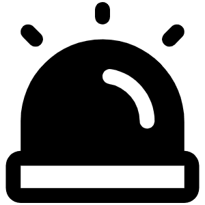 Siren Fill Icon from Phosphor Fill Set