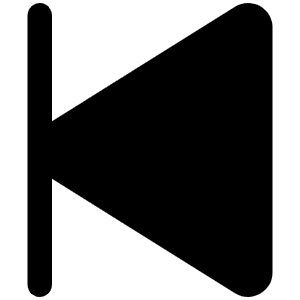 Skip Back Fill Icon from Phosphor Fill Set