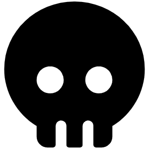 Skull Fill Icon from Phosphor Fill Set