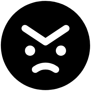 Smiley Angry Fill Icon from Phosphor Fill Set
