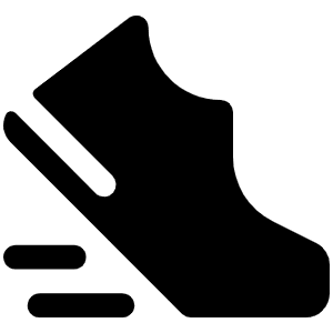 Sneaker Move Fill Icon from Phosphor Fill Set