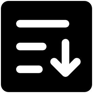 Sort Ascending Fill Icon from Phosphor Fill Set