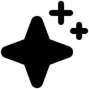 Sparkle Fill Icon from Phosphor Fill Set