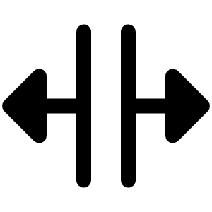Split Horizontal Fill Icon from Phosphor Fill Set