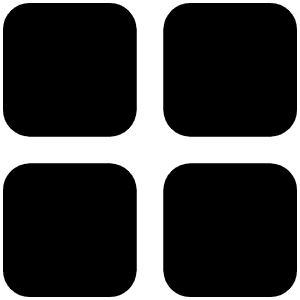 Squares Four Fill Icon from Phosphor Fill Set
