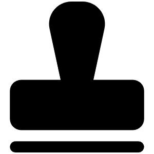 Stamp Fill Icon from Phosphor Fill Set