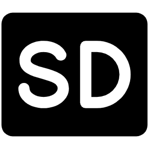 Standard Definition Fill Icon from Phosphor Fill Set