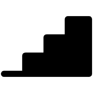 Steps Fill Icon from Phosphor Fill Set