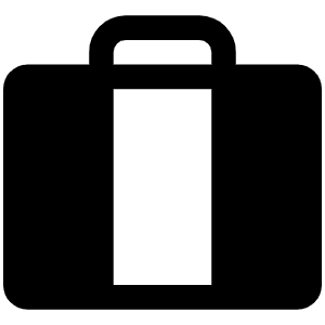 Suitcase Fill Icon from Phosphor Fill Set