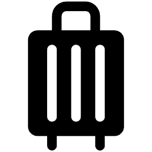 Suitcase Rolling Fill Icon from Phosphor Fill Set