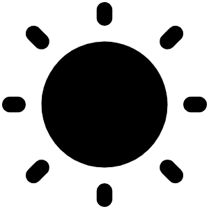 Sun Dim Fill Icon from Phosphor Fill Set