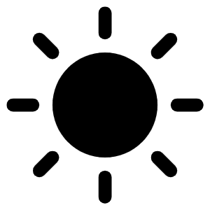 Sun Fill Icon from Phosphor Fill Set