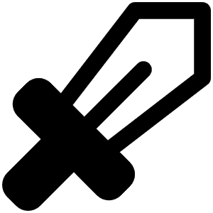 Sword Fill Icon from Phosphor Fill Set