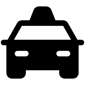 Taxi Fill Icon from Phosphor Fill Set
