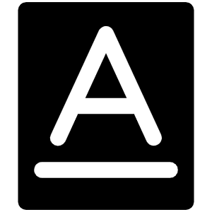 Text A Underline Fill Icon from Phosphor Fill Set