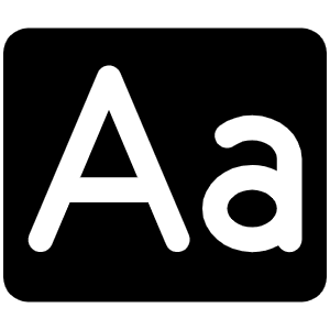 Text Aa Fill Icon from Phosphor Fill Set