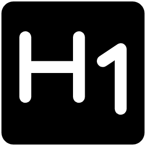 Text H One Fill Icon from Phosphor Fill Set