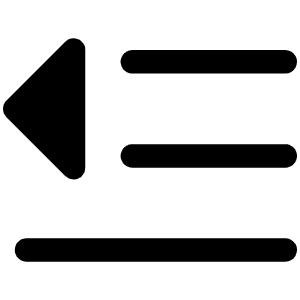 Text Outdent Fill Icon from Phosphor Fill Set
