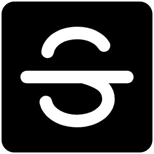 Text Strikethrough Fill Icon from Phosphor Fill Set