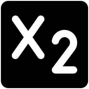 Text Subscript Fill Icon from Phosphor Fill Set