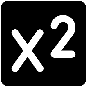 Text Superscript Fill Icon from Phosphor Fill Set