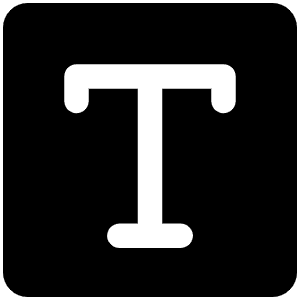 Text T Fill Icon from Phosphor Fill Set