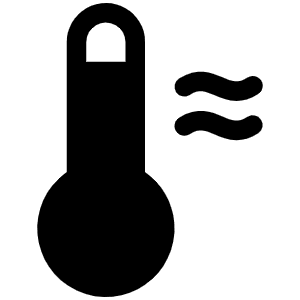 Thermometer Hot Fill Icon from Phosphor Fill Set