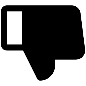 Thumbs Down Fill Icon from Phosphor Fill Set
