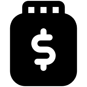 Tip Jar Fill Icon from Phosphor Fill Set