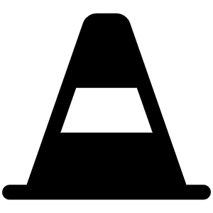Traffic Cone Fill Icon from Phosphor Fill Set