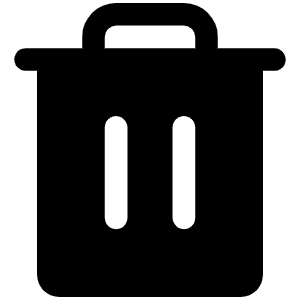Trash Fill Icon from Phosphor Fill Set