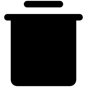 Trash Simple Fill Icon from Phosphor Fill Set
