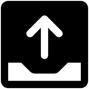 Tray Arrow Up Fill Icon from Phosphor Fill Set