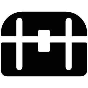 Treasure Chest Fill Icon from Phosphor Fill Set