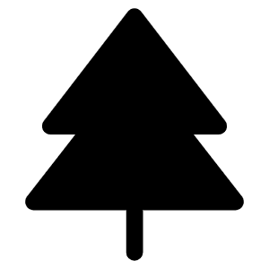 Tree Evergreen Fill Icon from Phosphor Fill Set