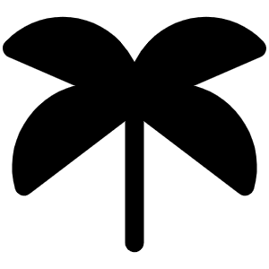 Tree Palm Fill Icon from Phosphor Fill Set