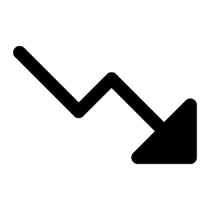 Trend Down Fill Icon from Phosphor Fill Set