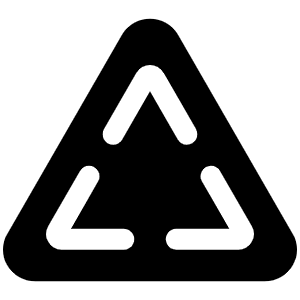 Triangle Dashed Fill Icon from Phosphor Fill Set