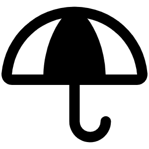 Umbrella Fill Icon from Phosphor Fill Set