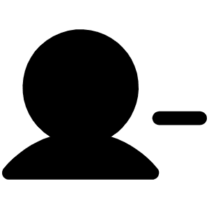 User Minus Fill Icon from Phosphor Fill Set