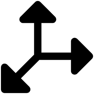 Vector Three Fill Icon from Phosphor Fill Set