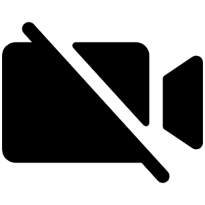 Video Camera Slash Fill Icon from Phosphor Fill Set