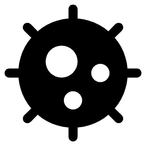 Virus Fill Icon from Phosphor Fill Set
