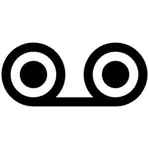 Voicemail Fill Icon from Phosphor Fill Set