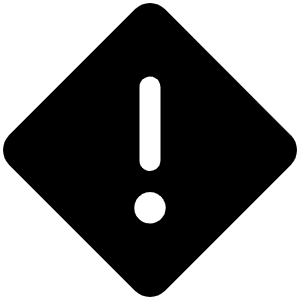 Warning Diamond Fill Icon from Phosphor Fill Set