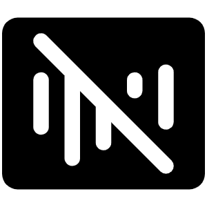 Waveform Slash Fill Icon from Phosphor Fill Set