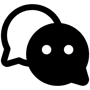 Wechat Logo Fill Icon from Phosphor Fill Set